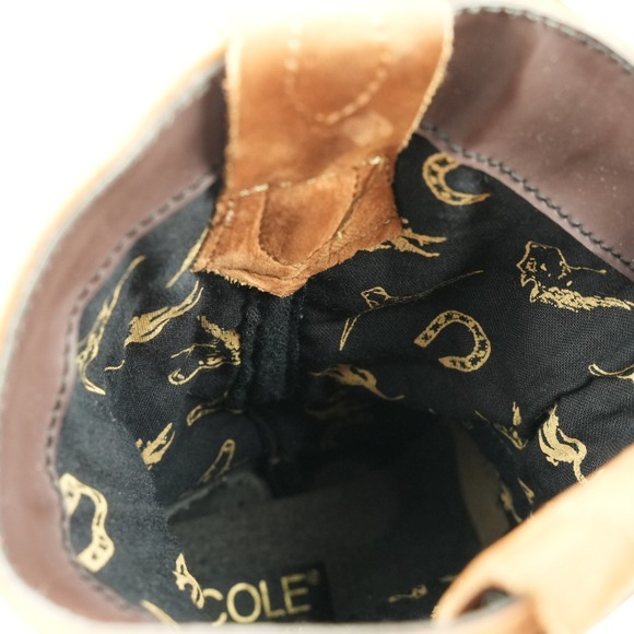 Nicole Boots Womens 6 B Brown Leather Slouch Boots Made in Spain - Picture 11 of 12